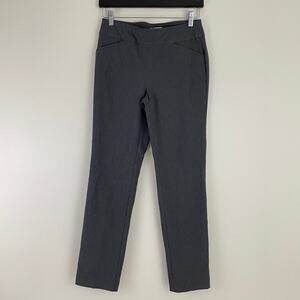 Talbots Factory Pull On Pant Women's 4 Gray Fitted Career Slim Straight Leg